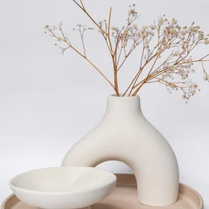 Asymmetrical Harmony Stone Vase